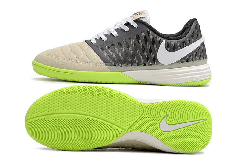 Chuteira Nike Lunar Gato II Futsal Cinza/verde