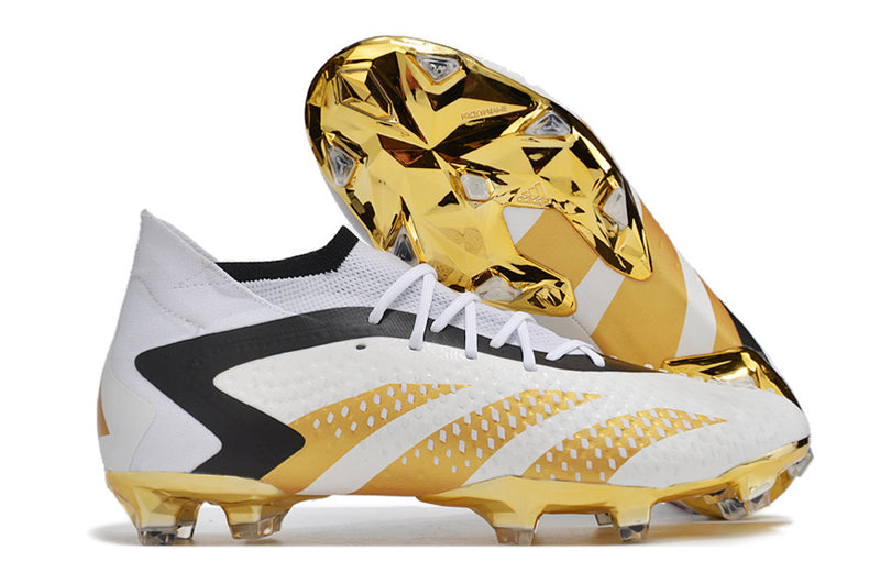 Chuteira Campo Adidas Predator Accuracy.1 Branca e Dourada - Jude Bellingham