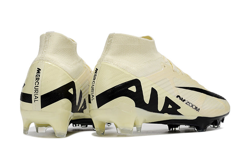 Chuteira Nike Air Zoom Mercurial Superfly 9 Elite de Campo Pack Mad Ready - Bege