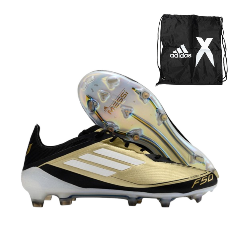 Chuteira de Campo Adidas F50 Elite FG Messi Triunfo Dorado