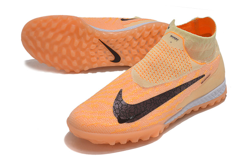 Chuteira Nike Phantom GX Pro Society Laranja cano alto