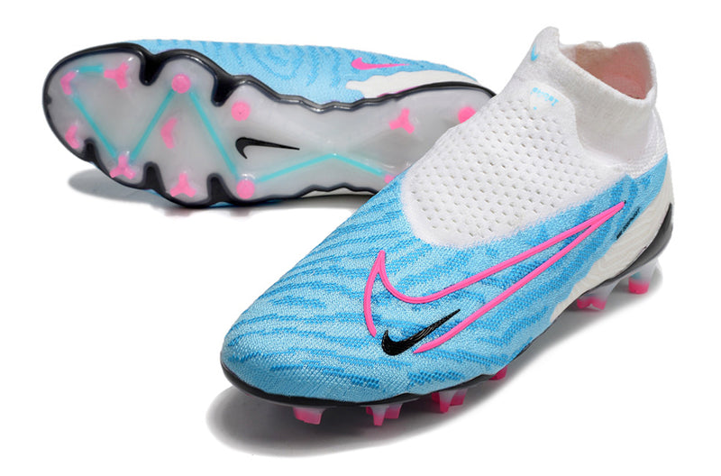 Chuteira Nike Phantom GX Azul Cano Alto