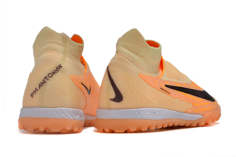 Chuteira Nike Phantom GX Pro Society Laranja cano alto