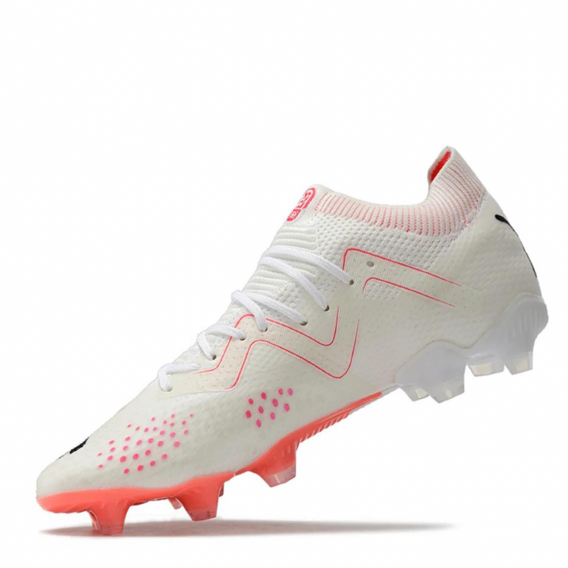 Chuteira de Campo Puma Future Ultimate Branca e Vermelha Breakthrough Pack
