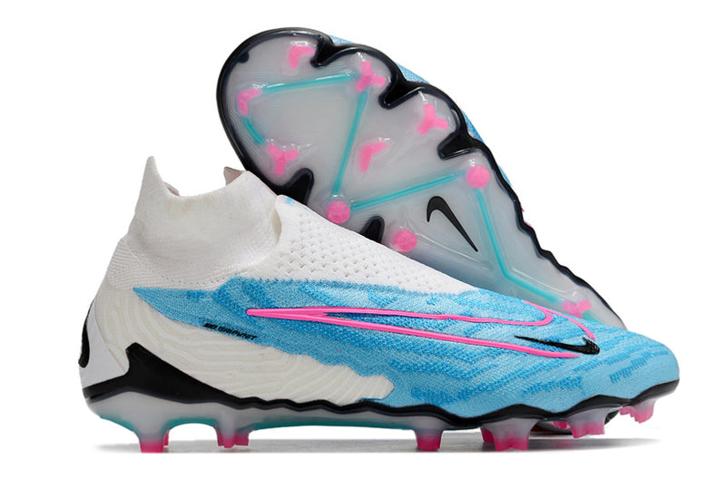 Chuteira Nike Phantom GX Azul Cano Alto