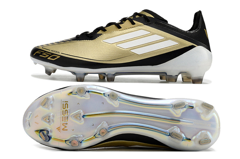 Chuteira de Campo Adidas F50 Elite FG Messi Triunfo Dorado