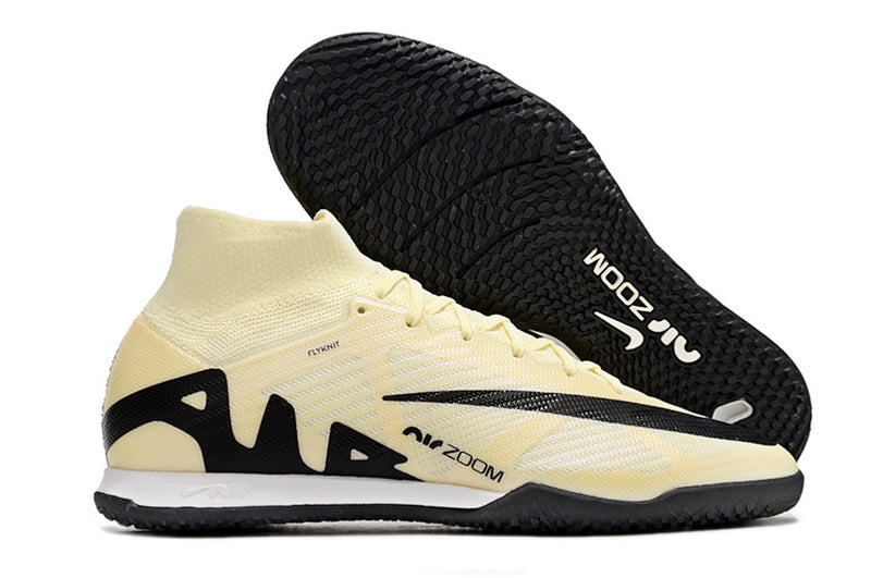 Chuteira Nike Air Zoom Mercurial Superfly 9 Elite Futsal Bege + Brinde