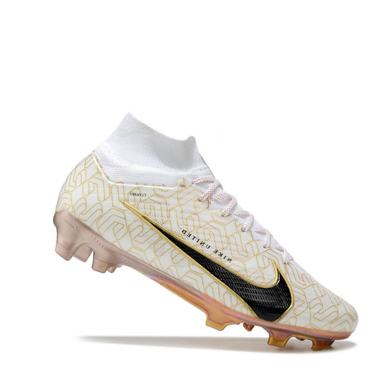 Chuteira Nike Air Zoom Mercurial Superfly 9 Elite Golden Pack Campo - Branco