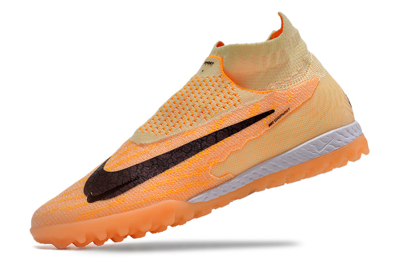 Chuteira Nike Phantom GX Pro Society Laranja cano alto