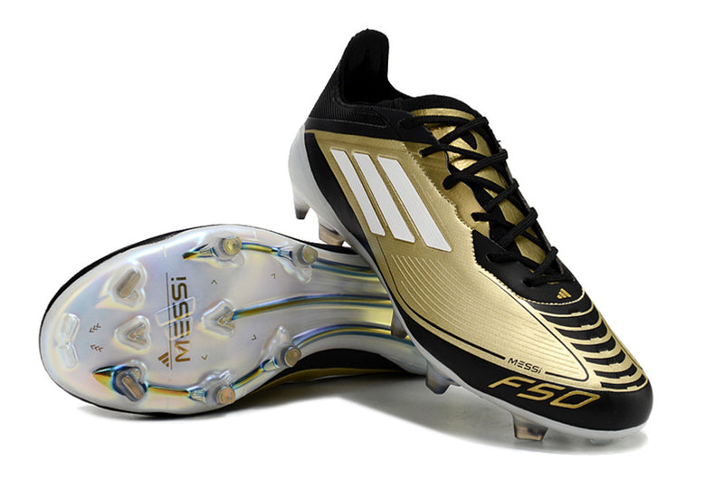 Chuteira de Campo Adidas F50 Elite FG Messi Triunfo Dorado