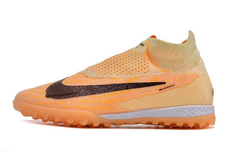 Chuteira Nike Phantom GX Pro Society Laranja cano alto