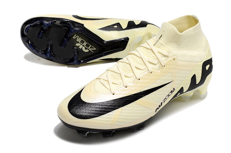 Chuteira Nike Air Zoom Mercurial Superfly 9 Elite de Campo Pack Mad Ready - Bege
