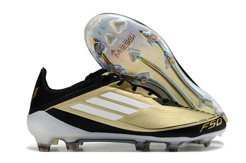 Chuteira de Campo Adidas F50 Elite FG Messi Triunfo Dorado