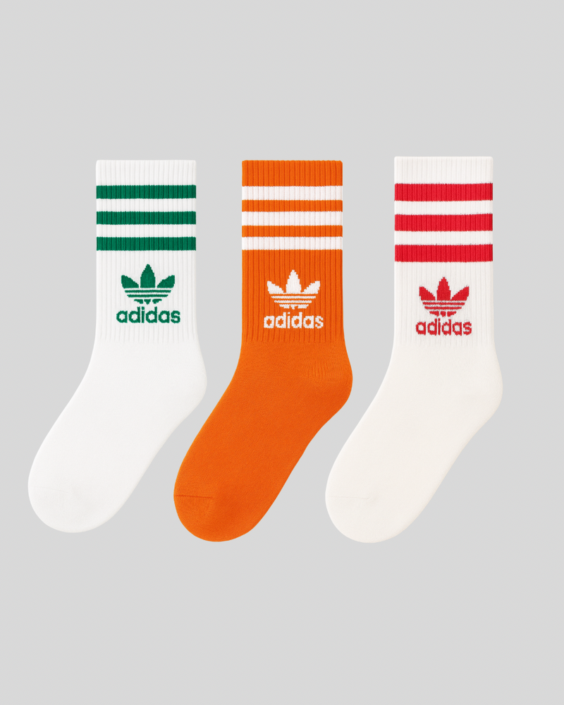 Kit 3 Meias esportivas Adidas cano médio