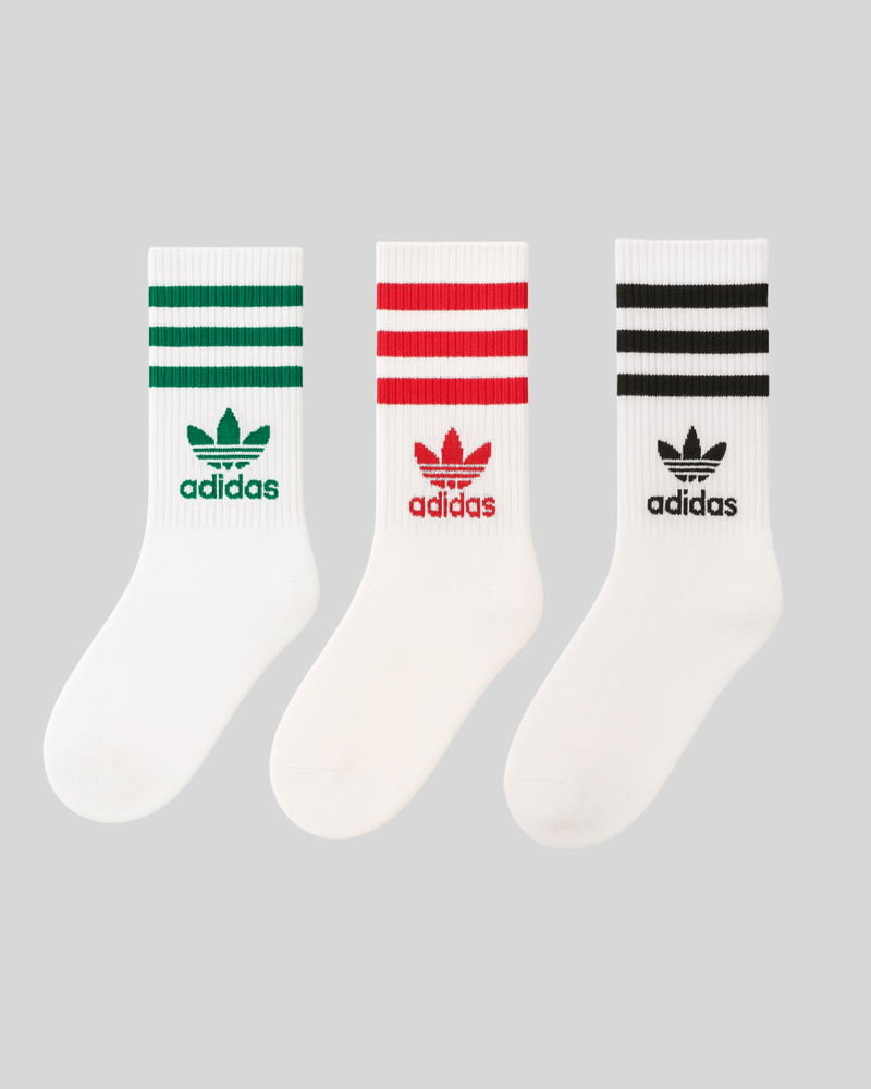 Kit 3 Meias esportivas Adidas cano médio