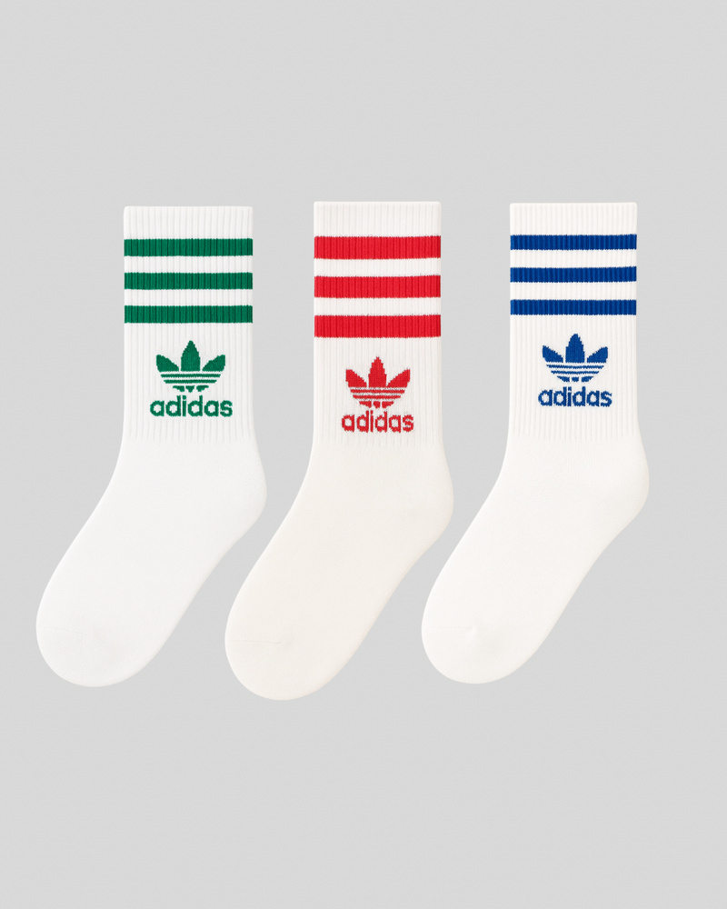 Kit 3 Meias esportivas Adidas cano médio