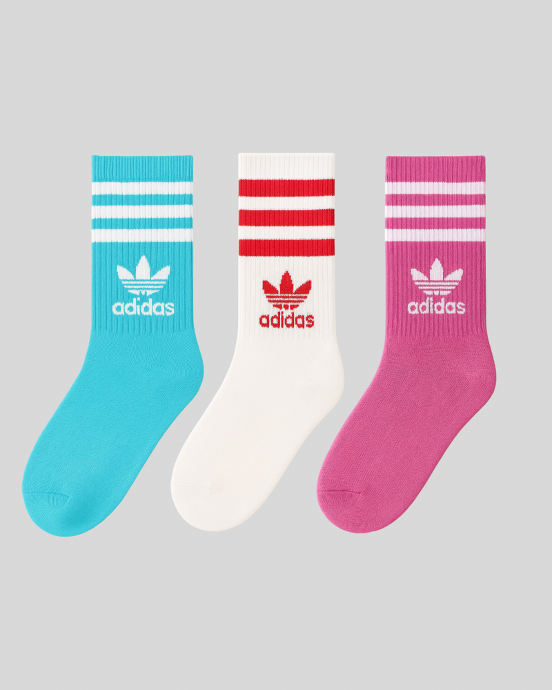Kit 3 Meias esportivas Adidas cano médio