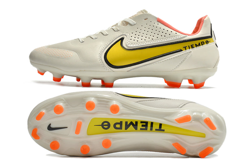 Chuteira de campo Nike Tiempo Legend 9 FG Elite Branco
