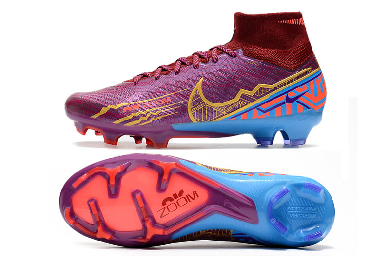 Chuteira de Campo Nike Air Zoom Mercurial Superfly 9 Elite Bordô